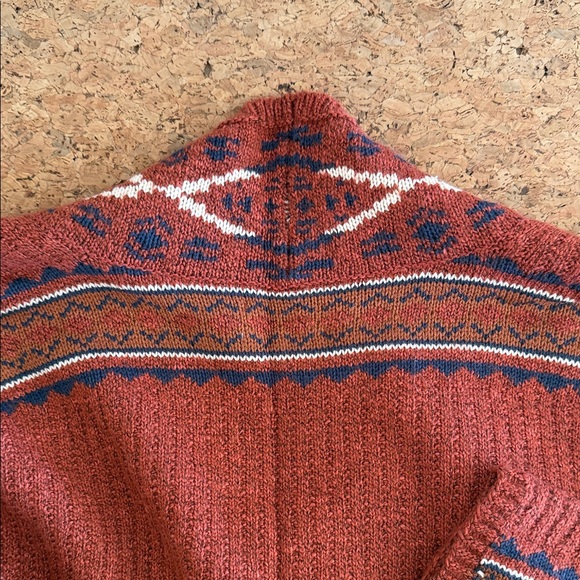Lucky Brand Rust Geometric Cardigan - Picture 8 of 11